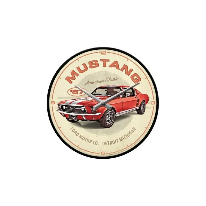 Dostępne od ręki Zegar ścienny "Ford Mustang GT 1967" 51208