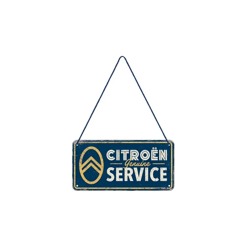 Rabat Zawieszka, tablica metalowa 10x20cm "Citroen Geniune Service" 28050
